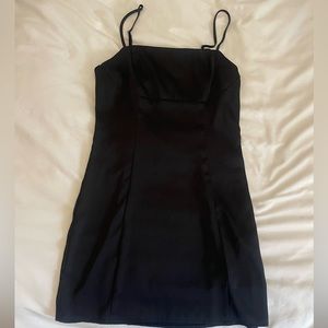 Black silk dress